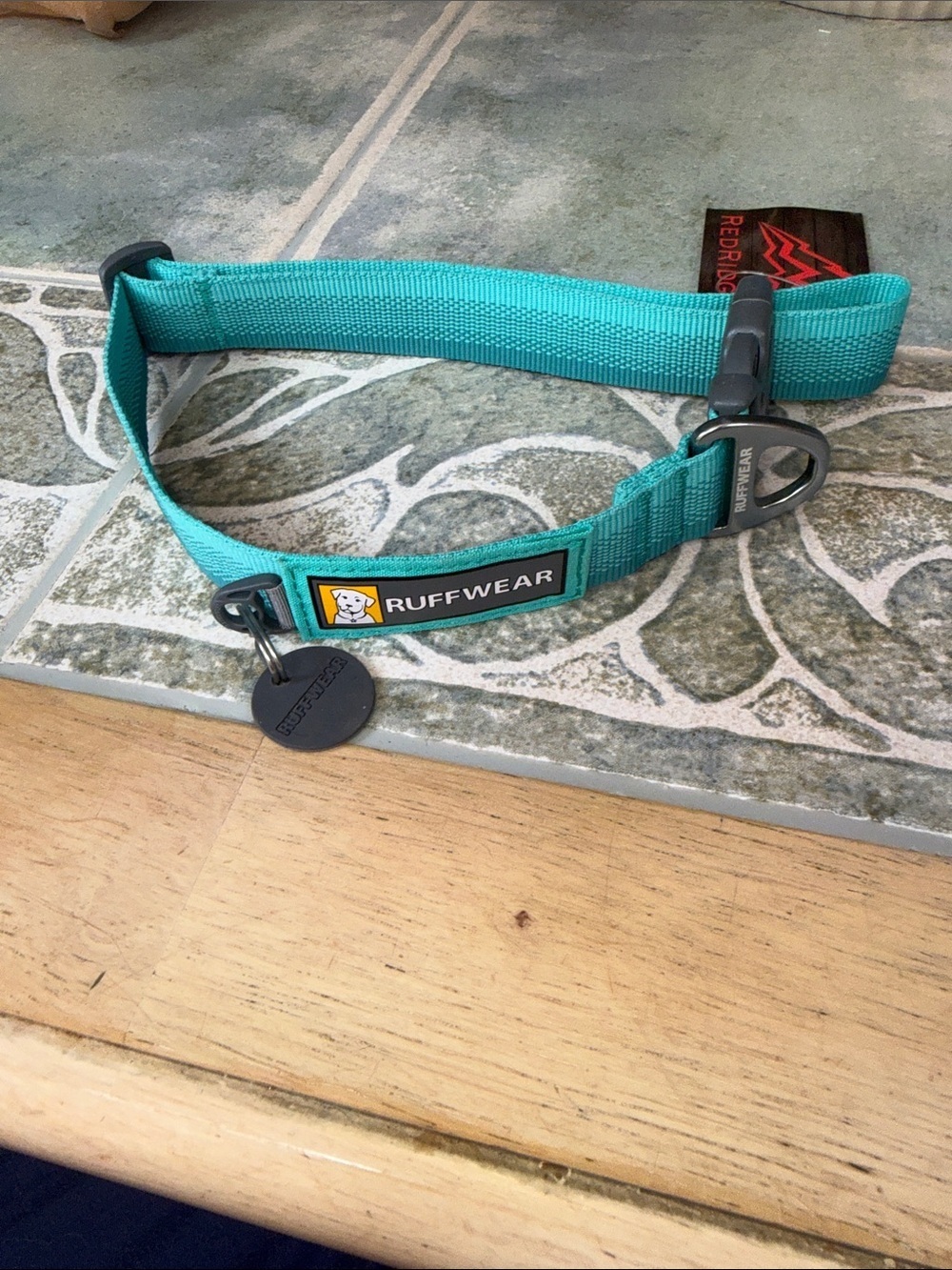 Ruffwear Turquoise Adjustable Dog Collar